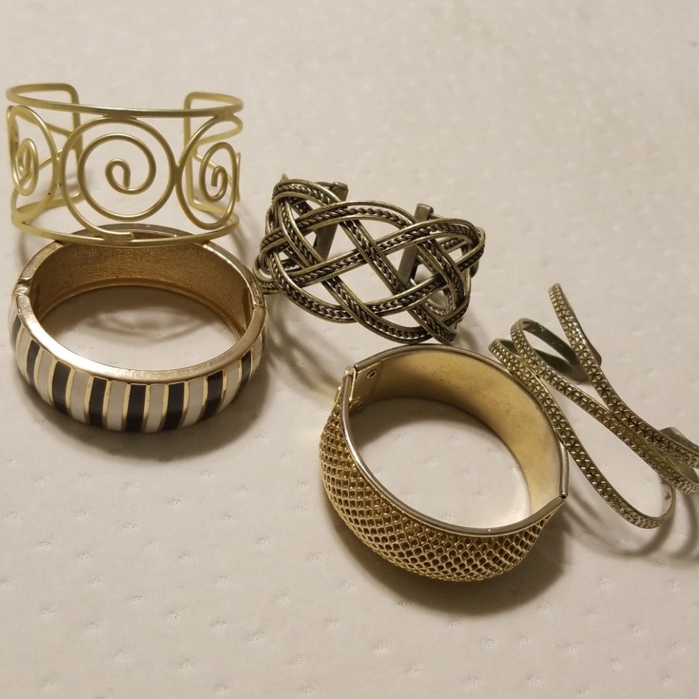Gold bracelets bundle